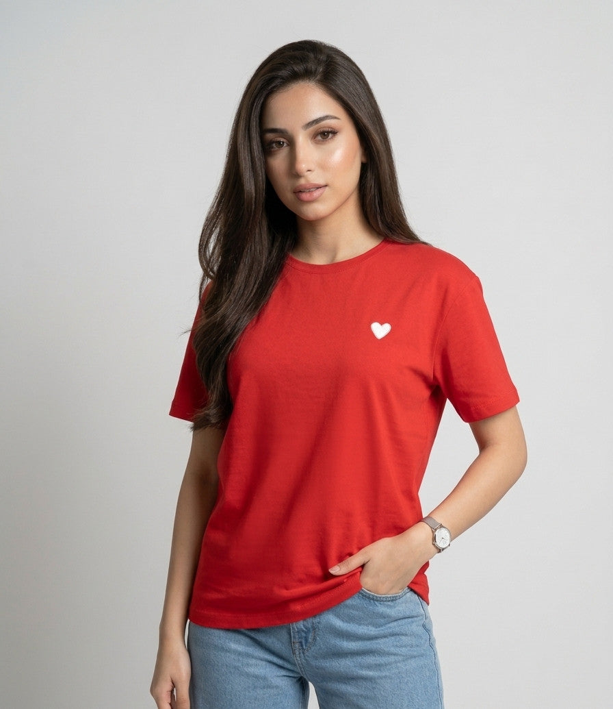 T-shirt Cœur Rouge