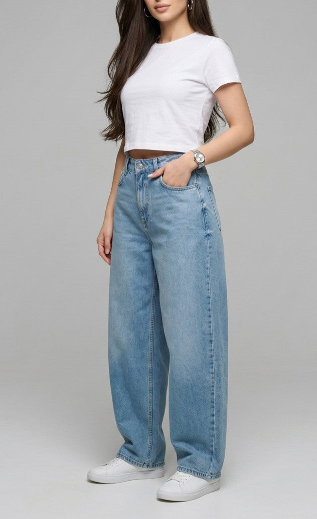 Pantalon Jean Baggy Bleu