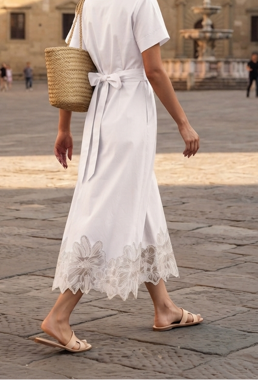 Robe Melissa Brodée Blanche