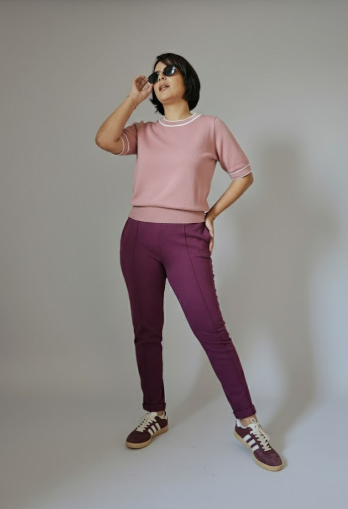 Pantalon Basique Burgundy