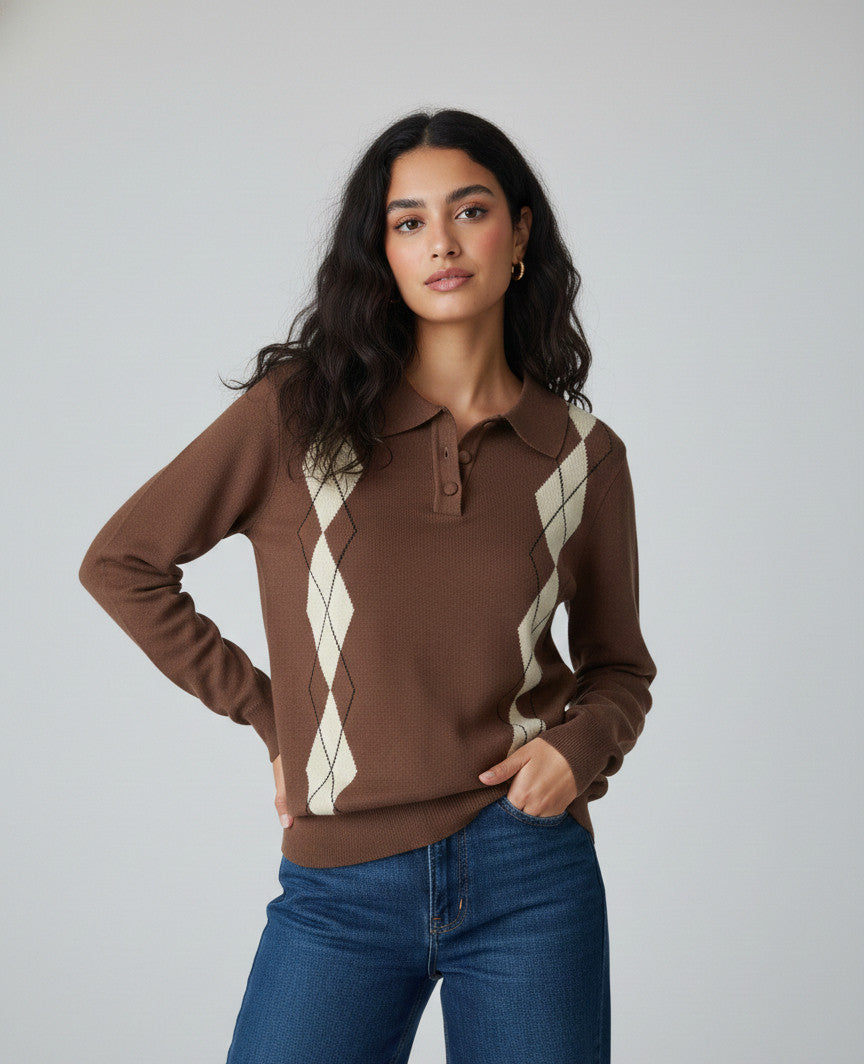 Pull Angelo Marron / Beige