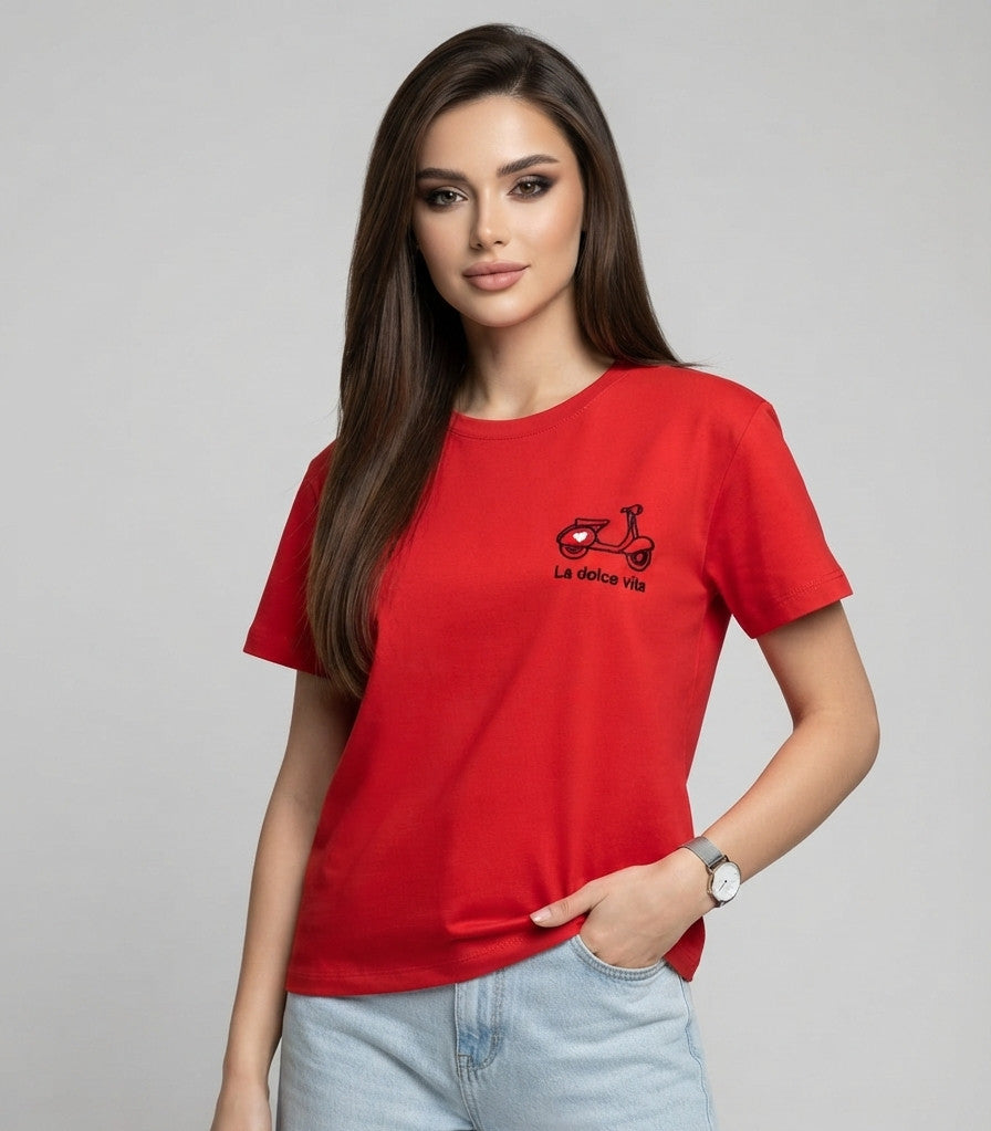 T-shirt Dolce Vita Rouge